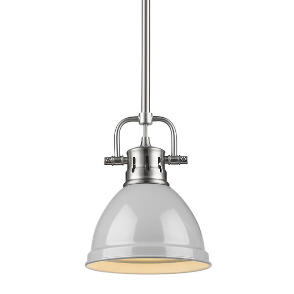 Duncan Pewter and Grey Eight-Inch One-Light Mini Pendant, image 1